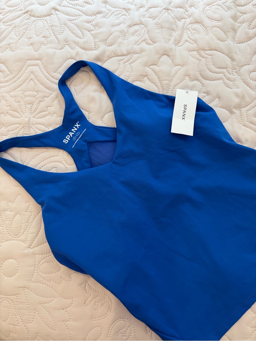 SPANX Cobalt Blue Racerback Tank